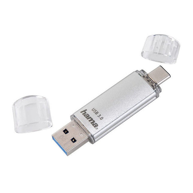 Hama C-Laeta 16GB USB 3.1 USB-A & USB-C Flash Drive, Metal, OTG, 40MB/s
