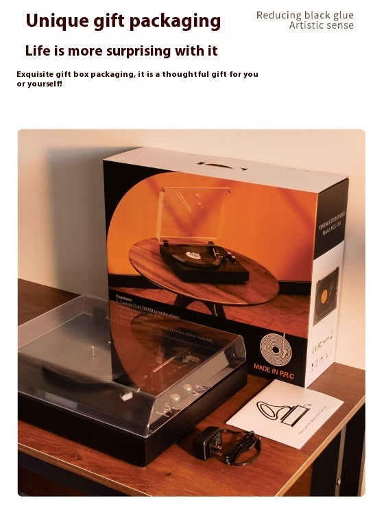 Vinyl Record Player Retro Bluetooth Audio Integrated Old-fashioned Phonograph Disc Piezoelectric Pickup