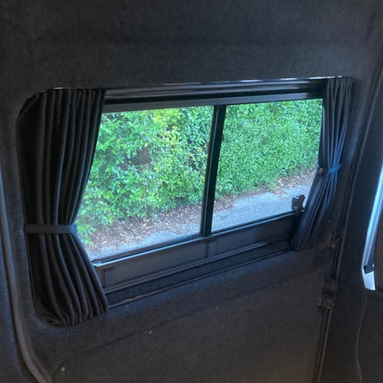 For Vauxhall Movano Premium Window Curtains - Black/Black - Custom Bundle Option | Van-X