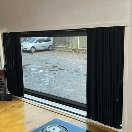 For Vauxhall Movano Premium Window Curtains - Black/Black - Custom Bundle Option | Van-X