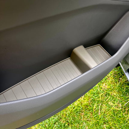 For VW Crafter New Shape Rubber Door Liner Pocket Inserts Grey