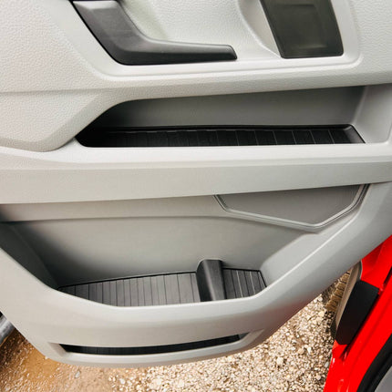 For VW Crafter New Shape Rubber Door Liner Pocket Inserts Black