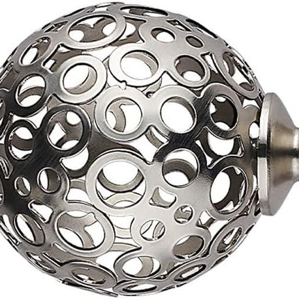 Curtain Pole Globe Ball finials Extendable Curtain Pole 120-300 cm Satin