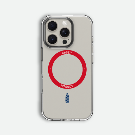 Slim Clear iPhone 16 Pro Max Case with Red MagSafe Ring - Gherkin Icon | The Iconic Case