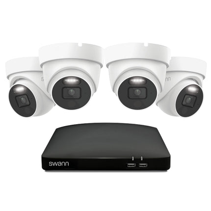 Swann 4K 1TB 8-Channel Wired DVR CCTV Kit with 4 Dome Cameras