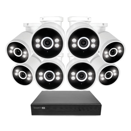 Swann AdvancedX 4K 2TB 16-Channel Wired PoE NVR CCTV with 8 Bullet Camera Kit