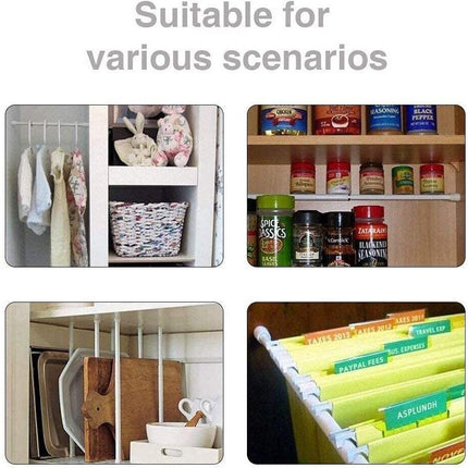 Tension Curtain Rod Extendable 103-190cm With Holders Wardrobe Bathroom