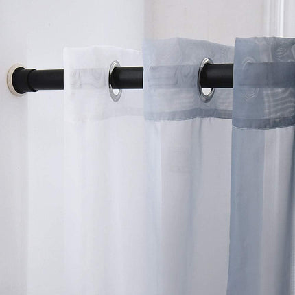 Extendable Shower Curtain Rod No Drilling 110-160CM Black Tension Rod