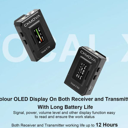 Maplin CKMOVA VOCAL X V1 Ultra Compact 2.4GHZ Dual Channel Wireless Microphone System with 1x Transmitter & 1x Receiver