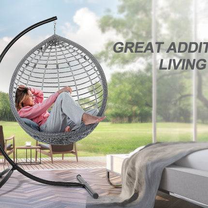 Hammock Chair Stand Only C Shape for Hanging Egg Swing Seat 350lbs GOUTIME