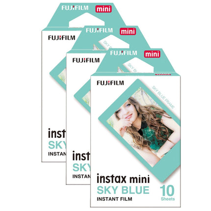 Fujifilm Instax Mini Border Instant Photo Film - Sky Blue