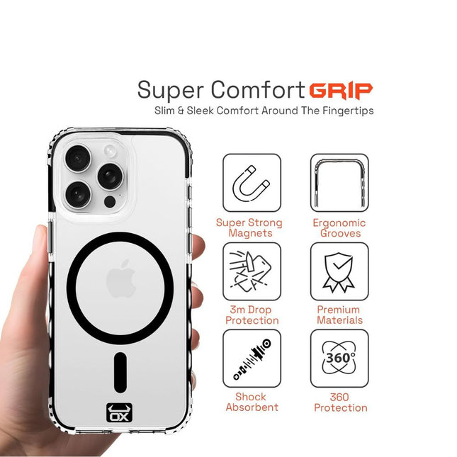 iPhone 15 Pro Ox Grip Case Bear Black