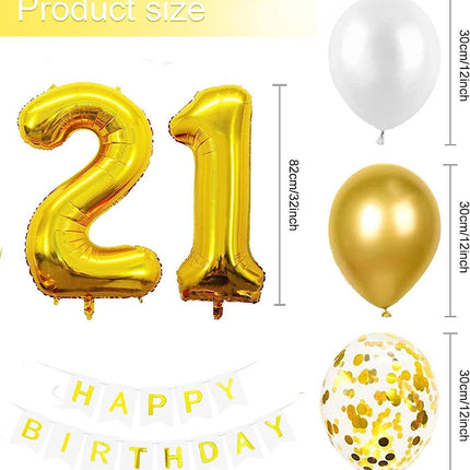 Birthday Decoration Balloon set for 18th, 21st, 30th, 40th, and 50th birthdays