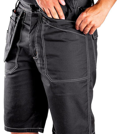 Black Hammer Mens Work Shorts Multi Pockets 30W Cargo Triple Stitched Workwear