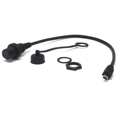 Mini Cable USB Male to Female Panel Mount 30cm Waterproof Dashboard