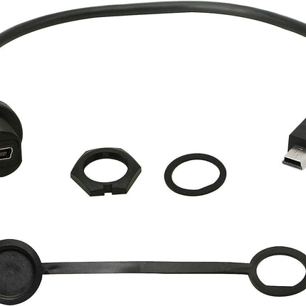 Mini Cable USB Male to Female Panel Mount 30cm Waterproof Dashboard