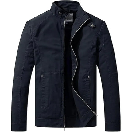 Mens Military Field Jacket Lightweight Cotton Outdoor Navy Blue Size S