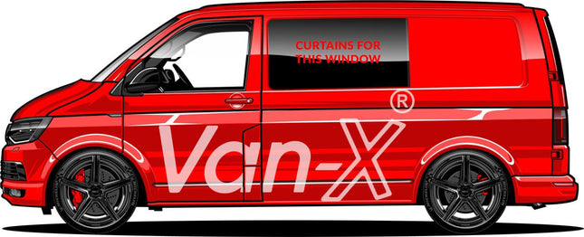 For New Vauxhall Vivaro Premuim Window Curtains - Black/Burgundy - CREATE YOUR OWN BUNDLE! Van-X