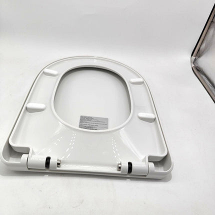 STOREMIC Toilet Seat Soft Close White D Shape Quick Release