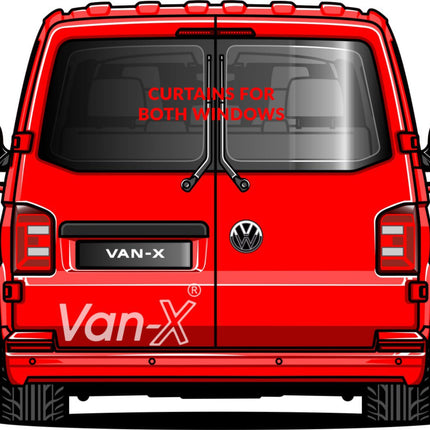 For Fiat Scudo Premium Window Curtains - Black/Burgundy - CREATE YOUR OWN BUNDLE! | Van-X