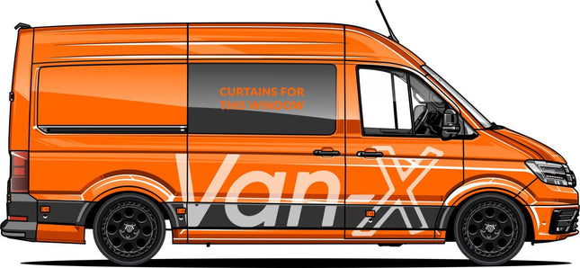 For VW Crafter Premium Window Curtains - Black/Grey - CREATE YOUR OWN BUNDLE! Van-X