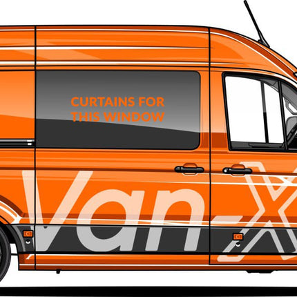 For Citroën Relay Premium Window Curtains - Black/Black - Custom Bundle Option | Van-X