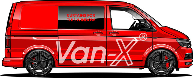 For VW T6 Transporter Van Conversion Premium Curtains - Black/Black - CREATE YOUR OWN BUNDLE! Van-X