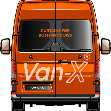 For MAN TGE / New Crafter Premium Window Curtains - Black/Grey - CREATE YOUR OWN BUNDLE | Van-X