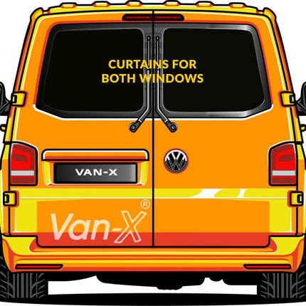 For VW T4 Transporter Van Conversion Premium Curtains - Black/Black - CREATE YOUR OWN BUNDLE! Van-X
