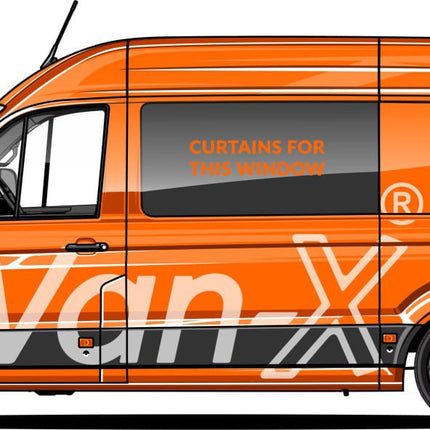 For VW Crafter Premium Window Curtains - Black/Grey - CREATE YOUR OWN BUNDLE! Van-X