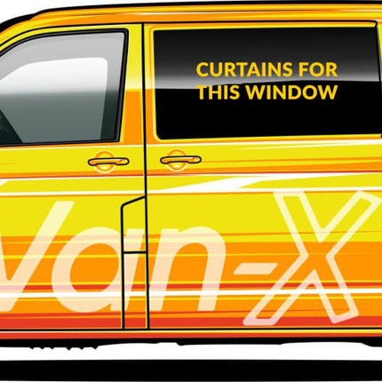 For Mercedes Vito MK2 Plastic Interior Premium Window Curtains - Black/Black - CREATE YOUR OWN BUNDLE!! Van-X