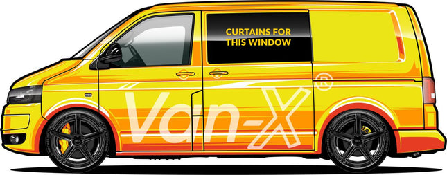 For Mercedes Vito MK2 Bare-Metal Interior Premium Window Curtains - Black/Black - CREATE YOUR OWN BUNDLE!Van-X