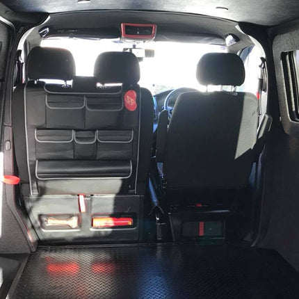 For VW T5 & T5.1 Transporter Double Back Seat Organiser – Premium Leatherette Storage | Van-X