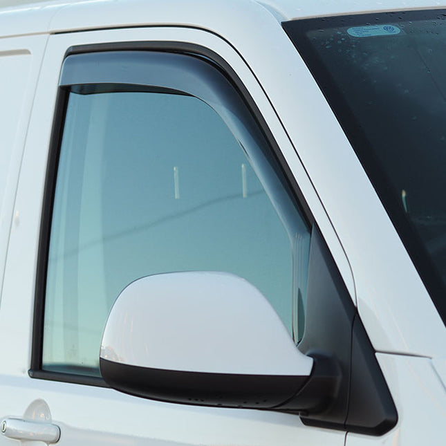 For VW T6 Transporter In Channel Wind Deflectors Tinted