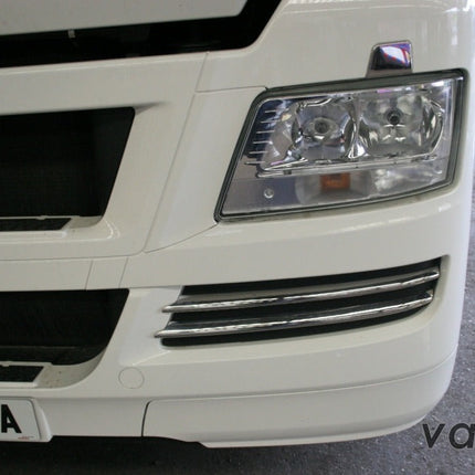 For Man Tgx Stainless Steel Front Fog Light Trims (Set of 4)(WITHOUT FOG LIGHTS)