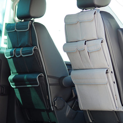 For VW T6 & T6.1 Transporter Campervan Leatherette Captain’s Back Seat Organiser | Van-X