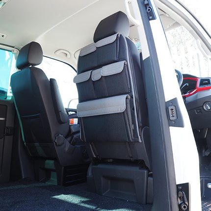 For VW T5 & T5.1 Transporter Campervan Leatherette Captain’s Back Seat Organiser | Van-X