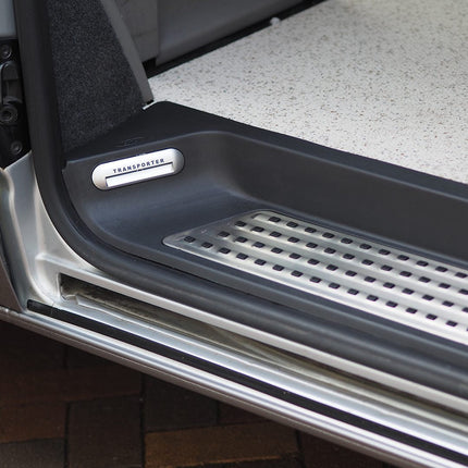 For VW T5/T5.1 Caravelle Style Full Step (Set of 4) with Transporter LED Logo Lights | Van-X