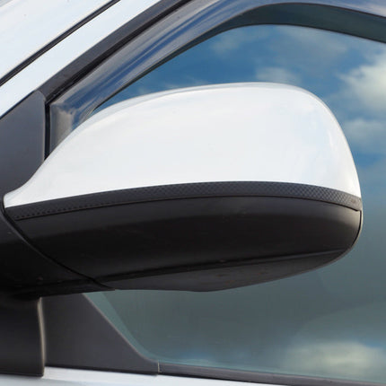 For VW T6.1 Transporter Wing Mirror Trims – Stainless Steel Carbon Film Covers | Van-X