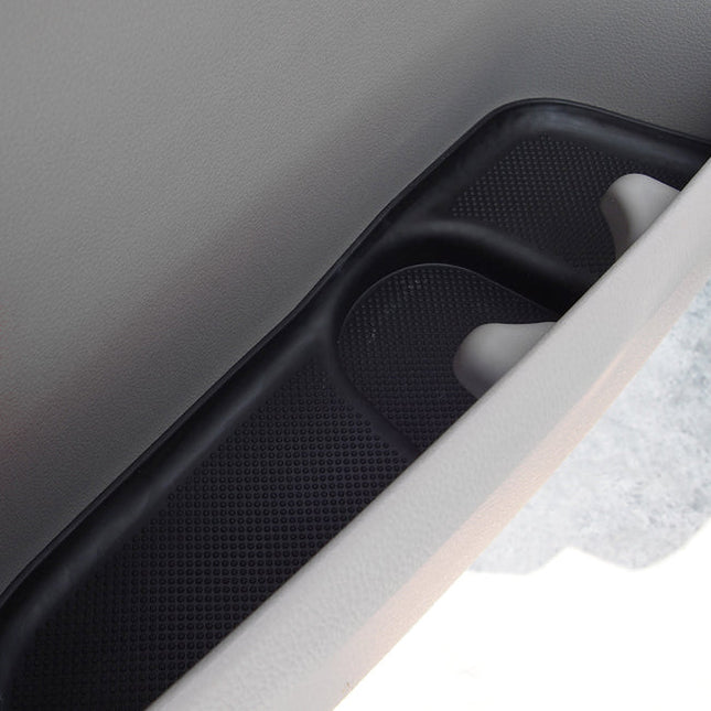 For VW T6 Rubber Door Pocket Inserts – Black Mat Set, Direct Fit | Van-X