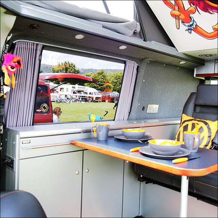 For VW T4 Transporter Van Conversion Premium Curtains - Black/Grey - CREATE YOUR OWN BUNDLE! Van-X