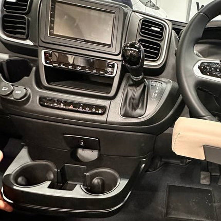 For Vauxhall Movano Cupholder Console - Black | Van-X
