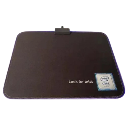 Intel Gaming Mouse Pad Blue Led Light-Up Anti Slip 36.5X25.5cm for PC and Laptop