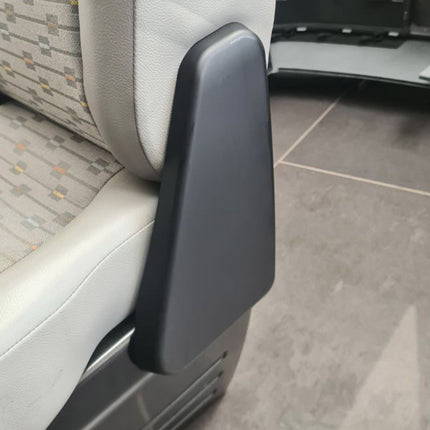For VW T6 Twin Seat Hinge Covers – Matte Black Finish for Transporter Interior Styling Upgrade