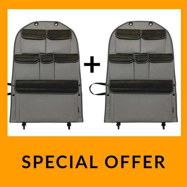 For VW T5 T5.1 Transporter Campervan Leatherette Back Seat Organiser – 2-Piece Bundle | Van-X