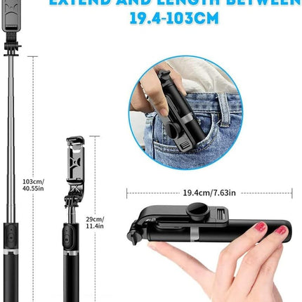Selfie Stick with Built in Anti Shake Tripod VD-SS02