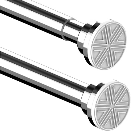 Shower Curtain Rod Stainless Steel No Drill Extendable 50-80cm 25mm Aiitomg