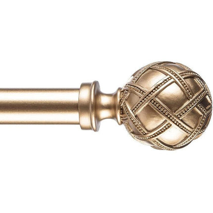 Curtain Rod Adjustable 84 To 120 Inch Gold Heavy Duty Window Pole 1in