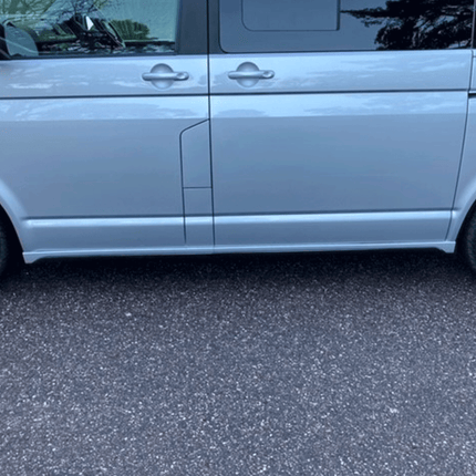 For VW T6.1 Transporter SWB ABS Side Skirts Painted In Reflex Silver Painted and Ready to Fit