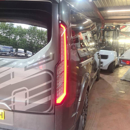 For Transit Custom MK1 LED Rear Lights Tail Lights – Sequential Indicators with Smoked Lenses